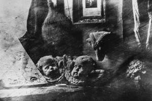 First surviving photograph. Plaster casts 1838 by Louis Daguerre.