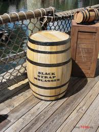 Costco economy size barrel of black strap molasses.